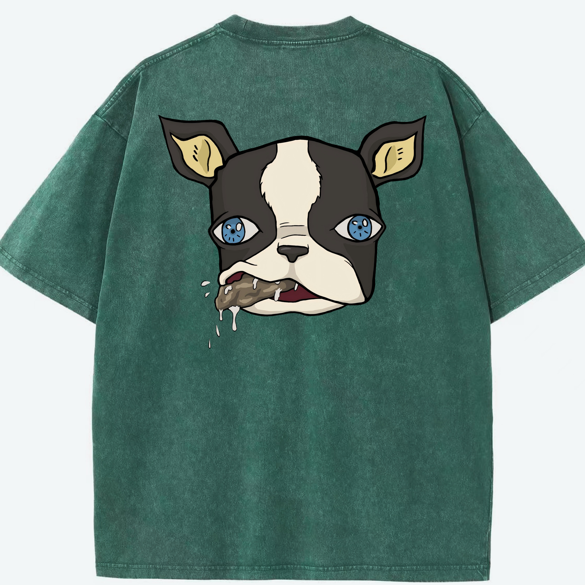 （画像用） ジョジョの奇妙な冒険 イギー JoJo's Bizarre Adventure Iggy 綿100% ヴィンテージ風 半袖Tシャツ（背面プリント）